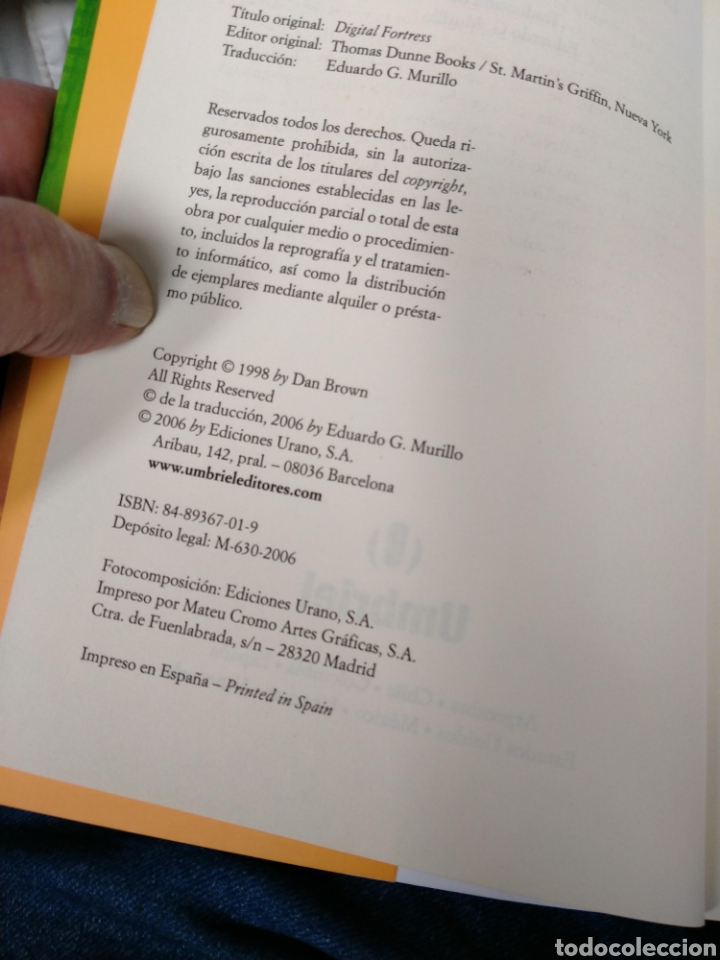 Libros de segunda mano: Dan Brown - La fortaleza digital. 2006 - Foto 2