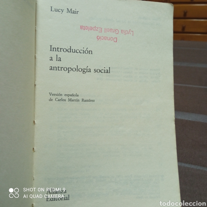 Libros de segunda mano: introducci&oacute;n a la Antropolog&iacute;a social - Foto 4