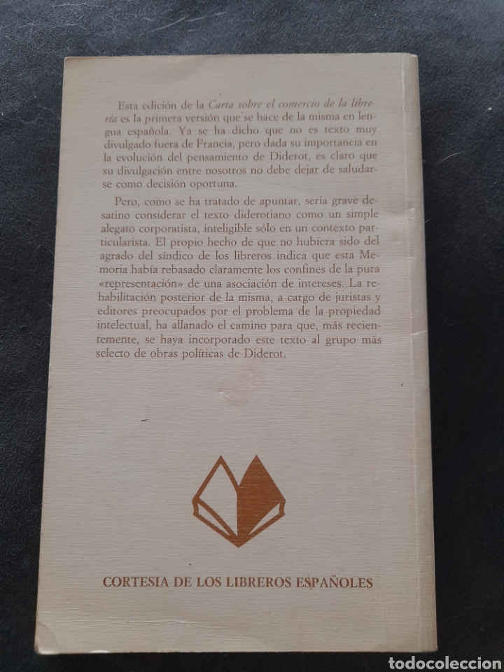 Libros de segunda mano: Cartas sobre el comercio de la librer&iacute;a. Denis Diderot - Foto 2