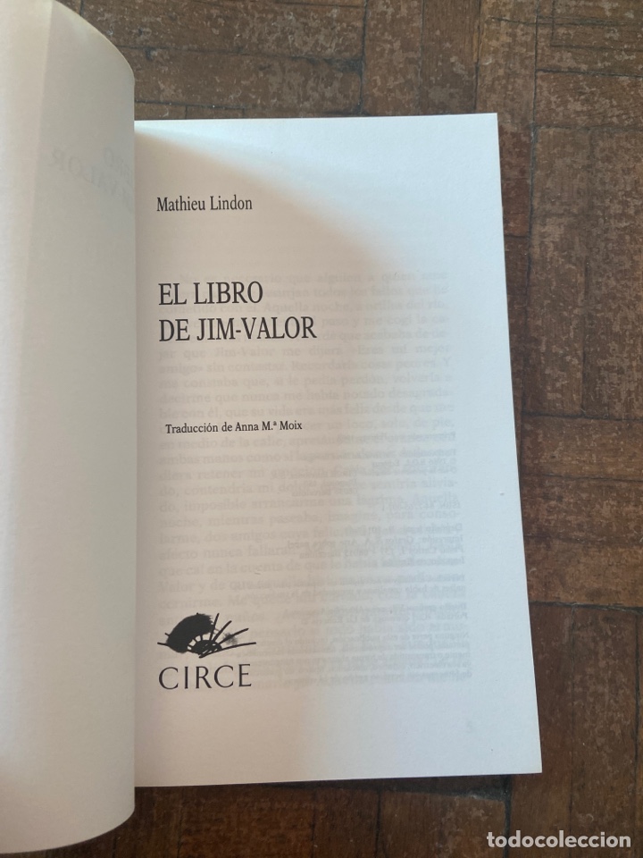 Libros de segunda mano: El libro de Jim Valor - Mathieu Lindon - Circe (1988) - Foto 3