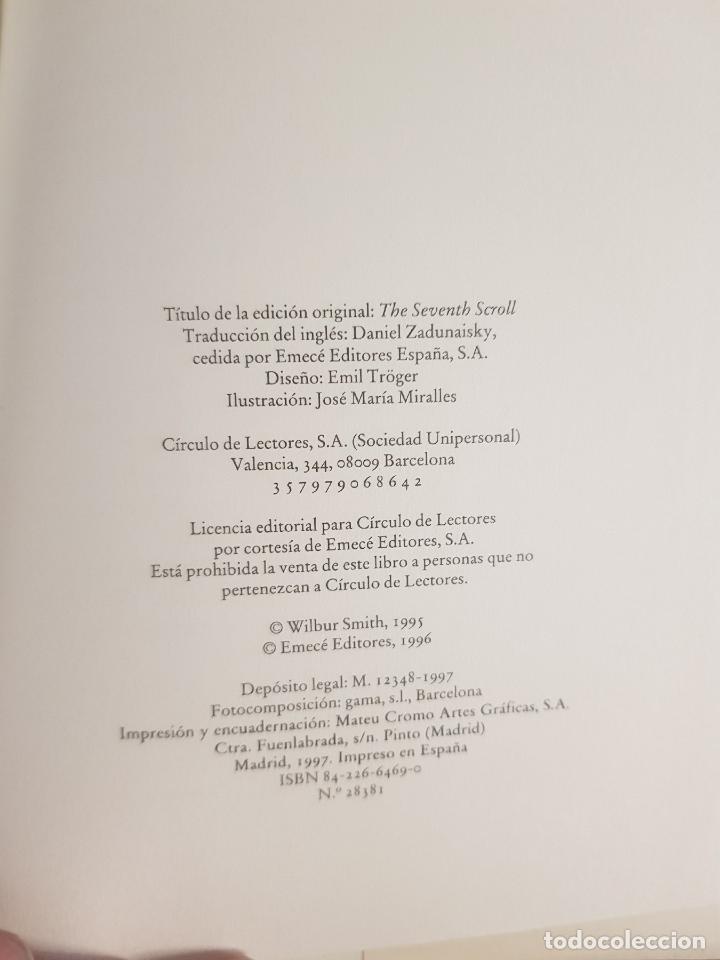 Libros de segunda mano: El s&eacute;ptimo papiro - Wilbur Smith - Foto 3