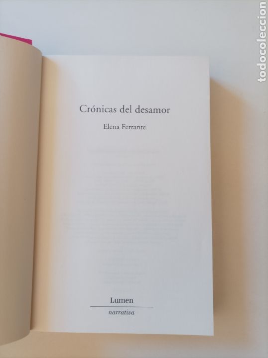 Libros de segunda mano: Elena Ferrante / Cr&oacute;nicas del desamor - Foto 2