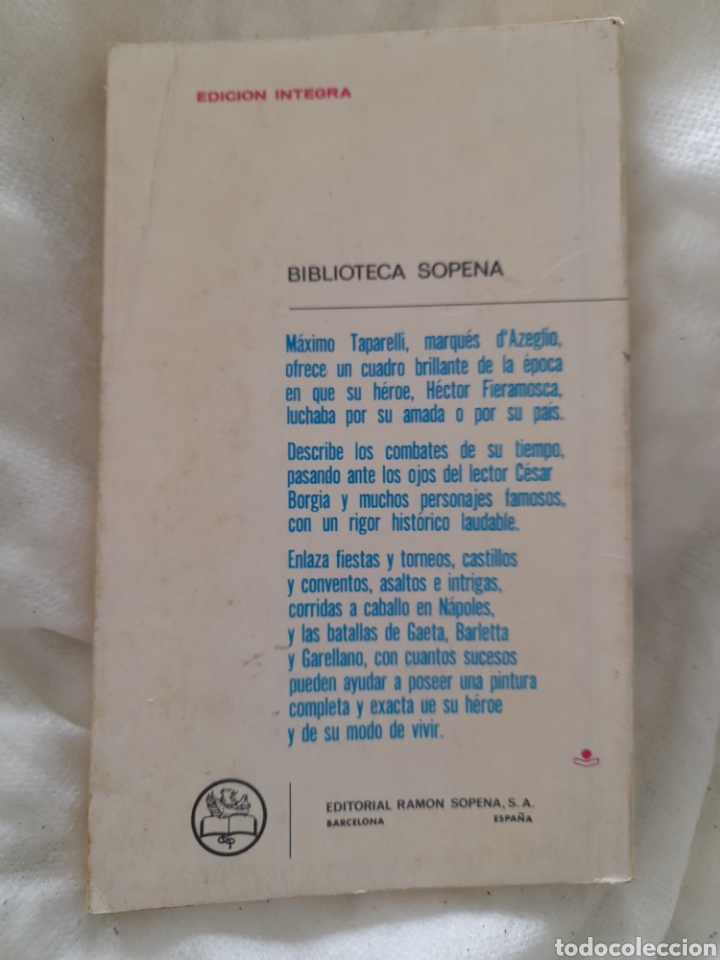 Libros de segunda mano: H&eacute;ctor Fieramosca. M&aacute;ximo Dazeglio - Foto 2
