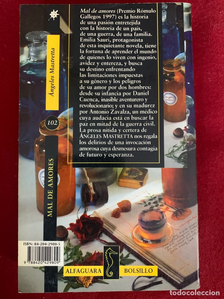 Libros de segunda mano: Mal de amores. &Aacute;ngeles Mastretta. - Foto 2