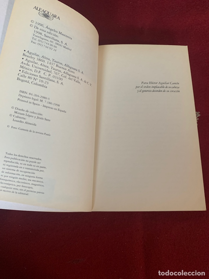Libros de segunda mano: Mal de amores. &Aacute;ngeles Mastretta. - Foto 6