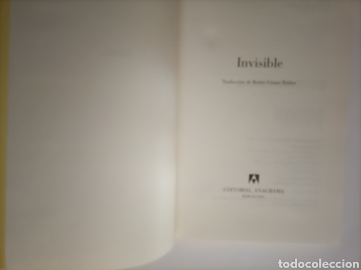 Libros de segunda mano: Invisible. Paul Auster. - Foto 5