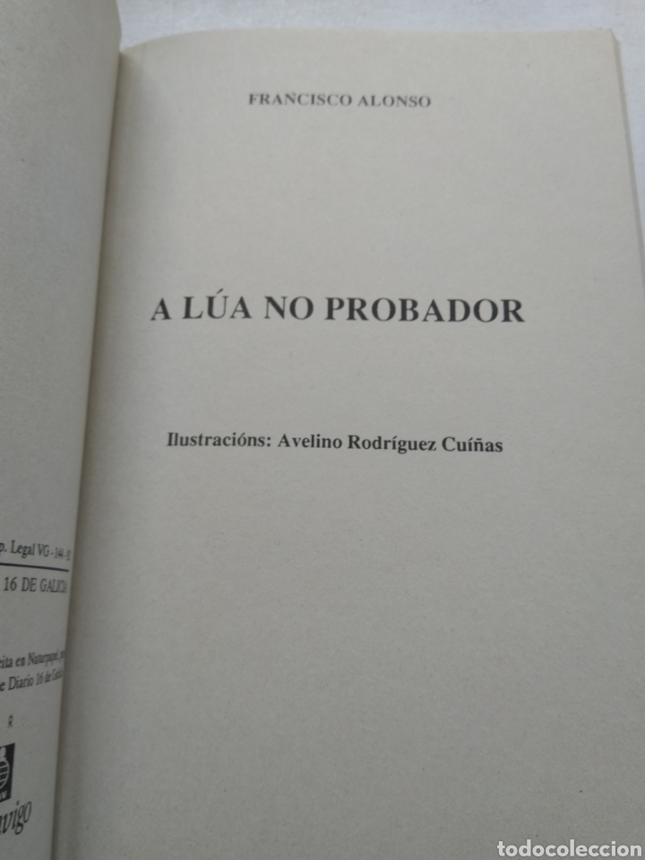 Libros de segunda mano: A LUA NO PROBADOR/FRANCISCO ALONSO - Foto 2