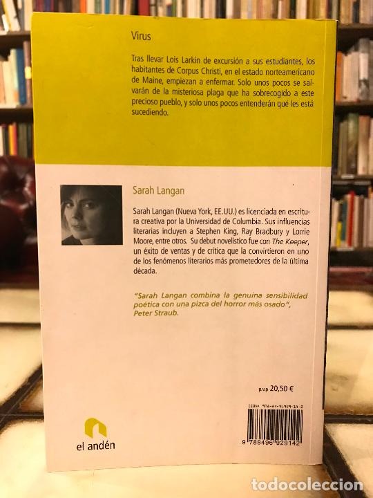Libros de segunda mano: Virus. Sarah Langan. - Foto 2