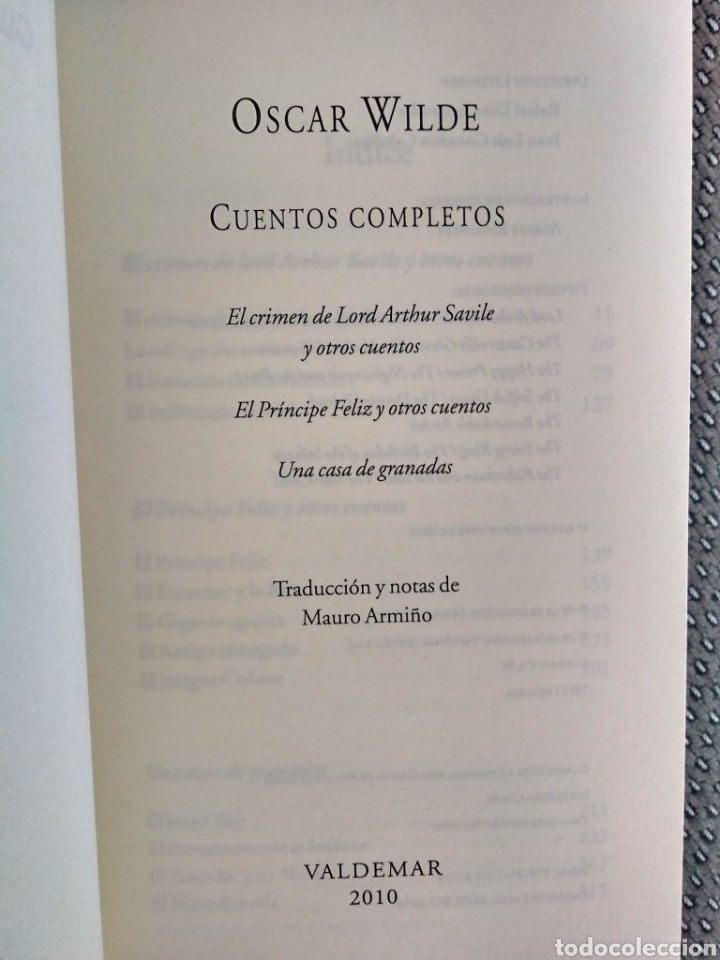 Libros de segunda mano: Cuentos completos / Oscar Wilde. - Foto 2