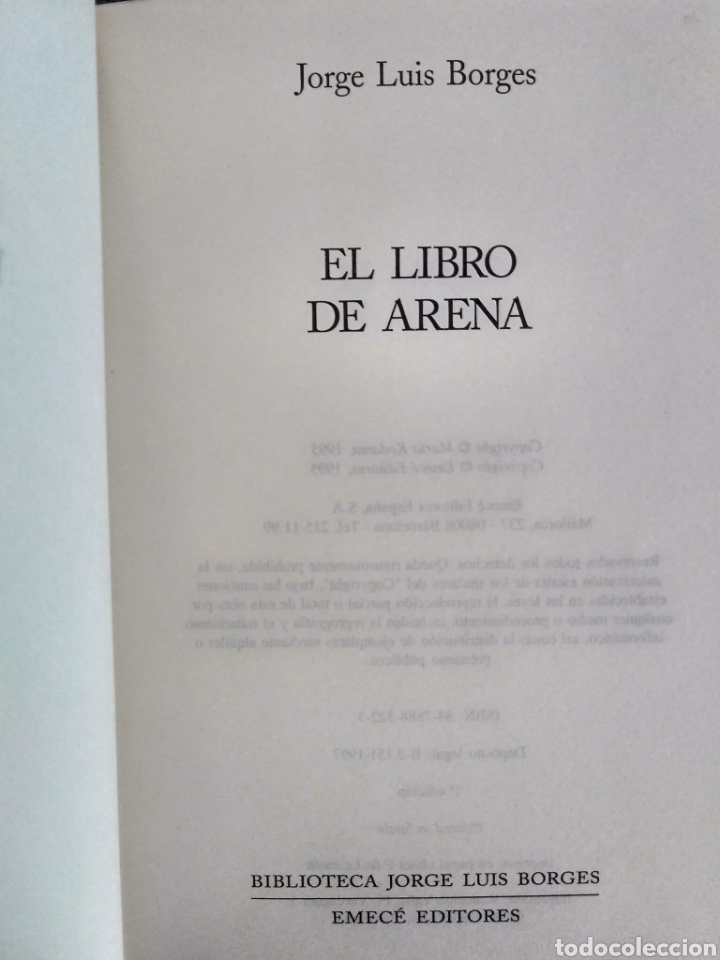 Libros de segunda mano: El libro de arena / Jorge Luis Borges. - Foto 3