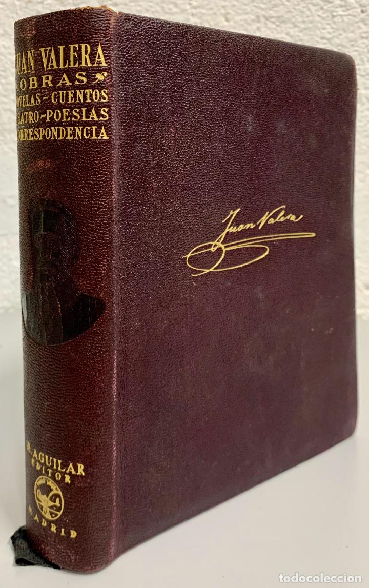 Libros de segunda mano: OBRAS / NOVELAS-CUENTOS-TEATRO-POESIAS-CORRESPONDENCIA - JUAN VALERA - AGUILAR