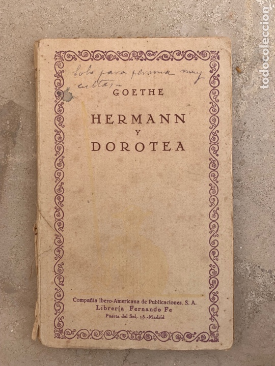 Libros de segunda mano: Libro. Goethe. Hermann y Dorotea - Foto 1