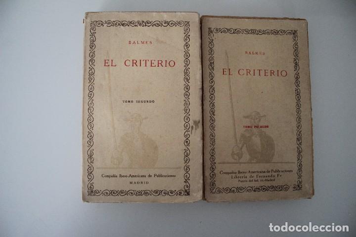 Libros de segunda mano: EL CRITERIO 2 TOMOS BALMES - Foto 1