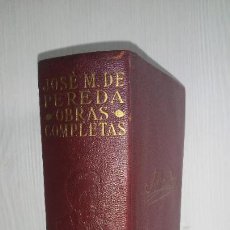 Libros de segunda mano: OBRAS COMPLETAS DE JOSE M.DE PEREDA - AGUILAR AÑO 1940 - EN PIEL.