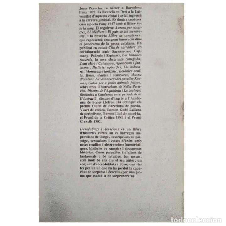 Libros de segunda mano: INCREDULITATS I DEVOCIONS. Perucho, Joan - Foto 2