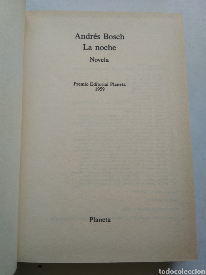 Libros de segunda mano: LA NOCHE/ANDRES BOSCH - Foto 2