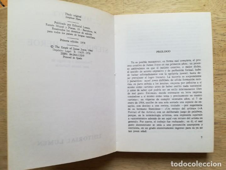 Libros de segunda mano: Stephen el h&eacute;roe. James Joyce - Foto 3