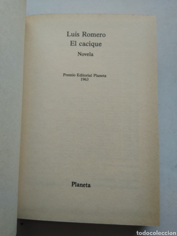 Libros de segunda mano: EL CACIQUE/LUIS ROMERO - Foto 2