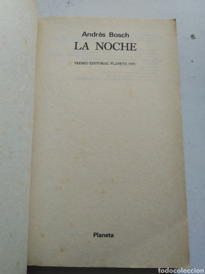 Libros de segunda mano: LA NOCHE/ANDRES BOSCH - Foto 2