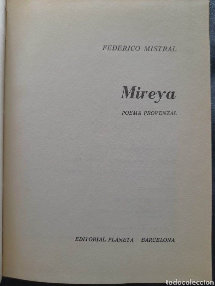 Libros de segunda mano: Mireya. Federico Mistral - Foto 2