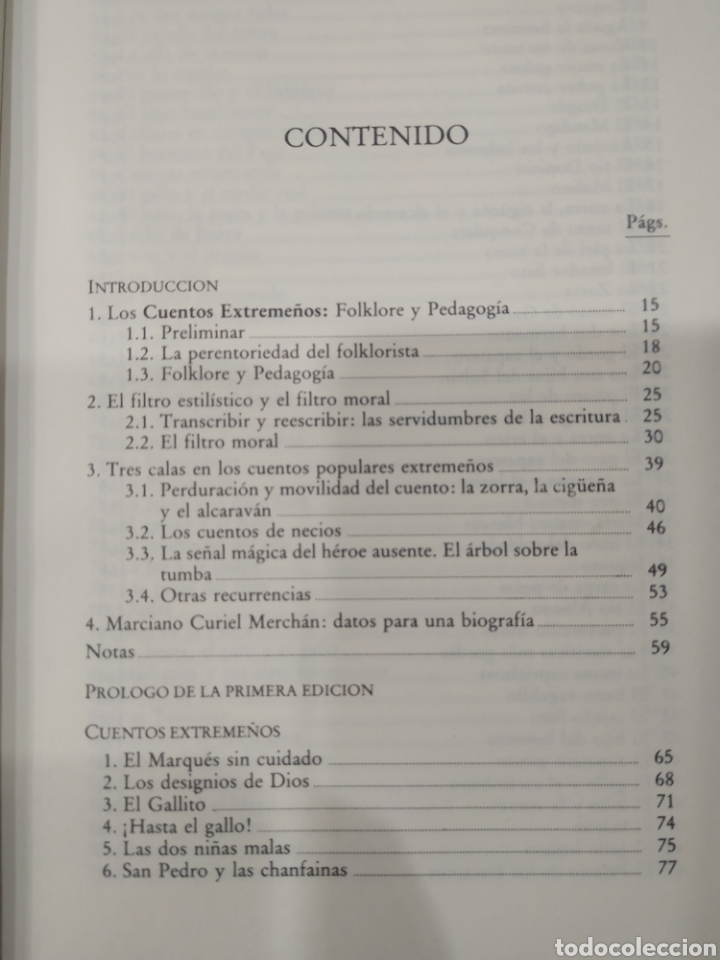 Libros de segunda mano: Cuentos extreme&ntilde;os. Marciano Curiel Merchan. Serie rescate 2 - Foto 3