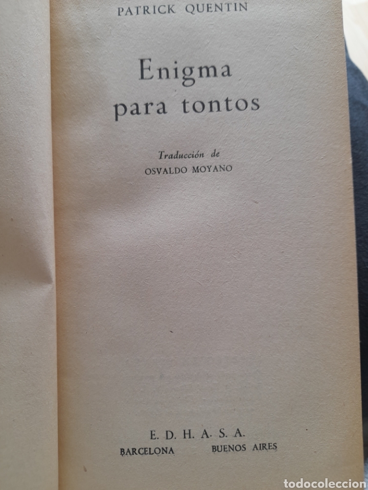 Libros de segunda mano: Enigma para tontos. Patrick Quentin - Foto 3