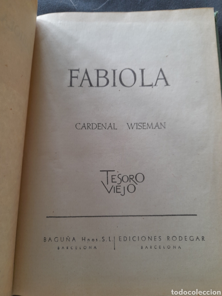 Libros de segunda mano: Fabiola. Cardenal Wiseman - Foto 2