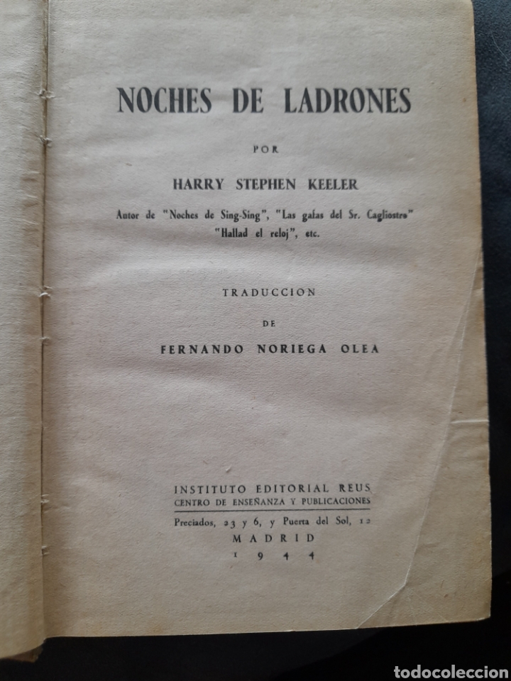 Libros de segunda mano: Noches de ladrones. Harry Stephen Keller - Foto 2