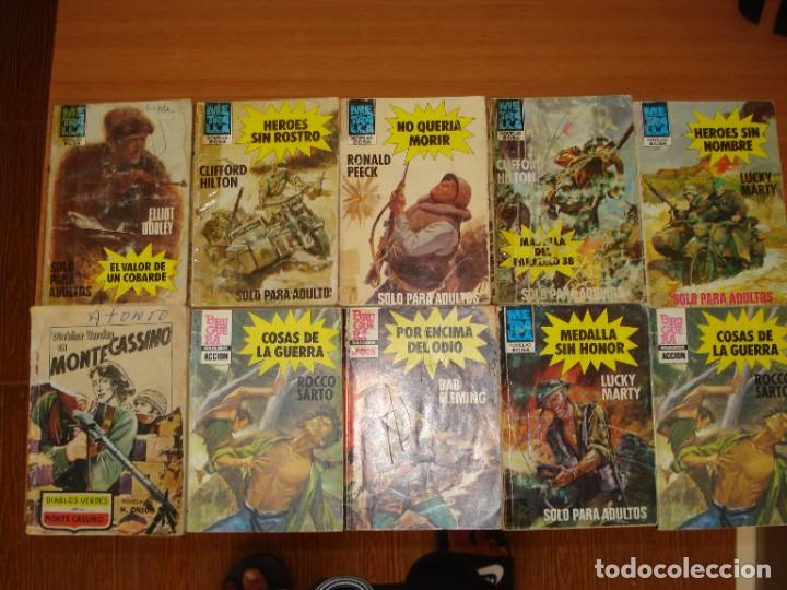 Libros de segunda mano: lote de 10 novelas guerra,a&ntilde;o 1985 aproximado,bolsilibros,tama&ntilde;o bolsillo,variadas,19&ordm; lote