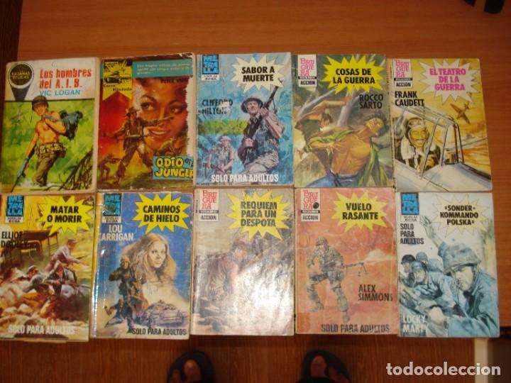 Libros de segunda mano: lote de 10 novelas guerra,a&ntilde;o 1985 aproximado,bolsilibros,tama&ntilde;o bolsillo,variadas,20&ordm; lote