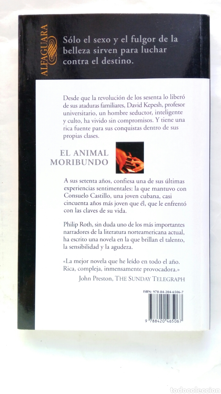 Libros de segunda mano: El animal moribundo. Philip Roth. - Foto 2