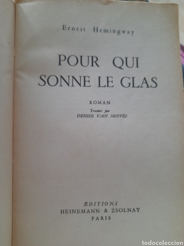 Libros de segunda mano: Pour qui sonne le glas. E. Hemingway - Foto 2