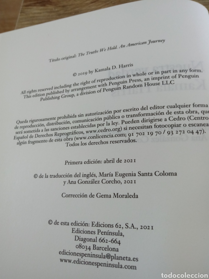 Libros de segunda mano: Nuestra verdad de Kamala Harris. - Foto 4