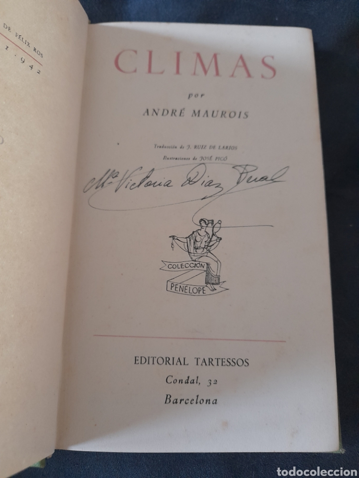 Libros de segunda mano: Climas. Andr&eacute; Maurois - Foto 2