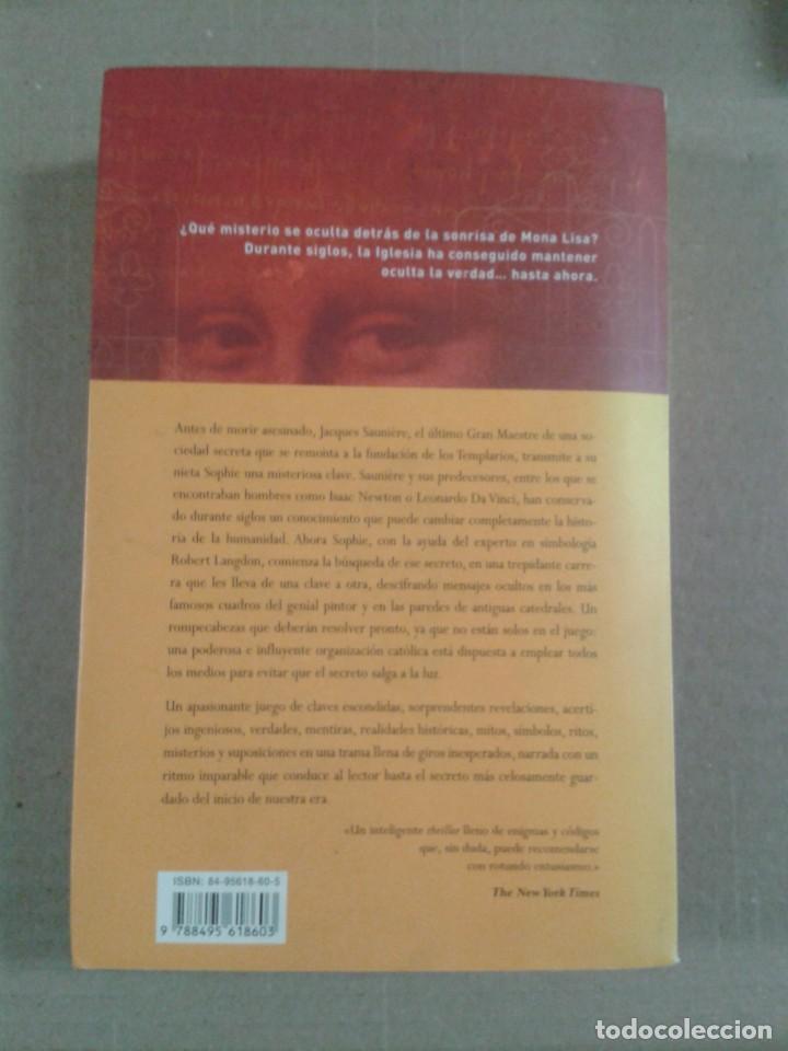 Libros de segunda mano: DAN BROWN. EL CODIGO DA VINCI. - Foto 2