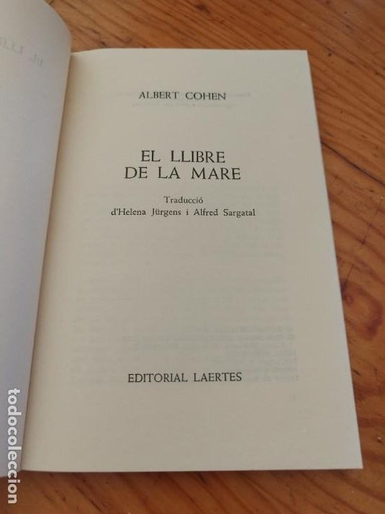 Libros de segunda mano: ALBERT COHEN : EL LLIBRE DE LA MARE (1983). - Foto 5