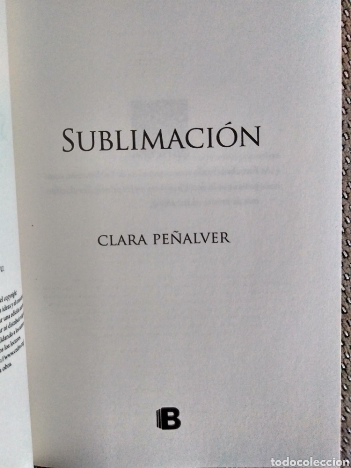 Libros de segunda mano: Sublimaci&oacute;n / Clara Pe&ntilde;alver - Foto 2