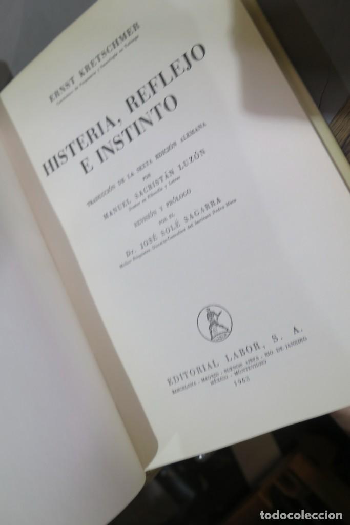 Libros de segunda mano: HISTERIA, REFLEJO E INSTINTO. ERNST KRETSCHMER - Foto 2