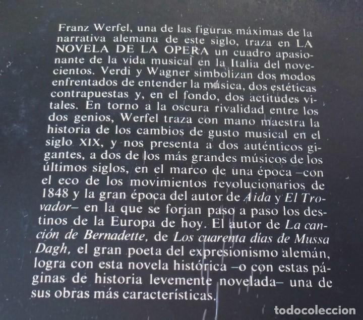 Libros de segunda mano: FRANZ WERFEL LA NOVELA DE LA OPERA - Foto 4