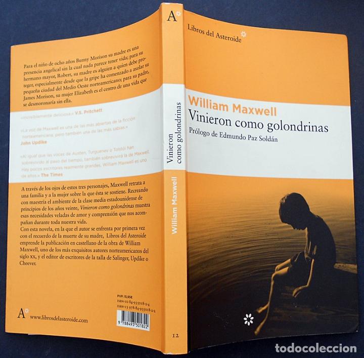 Libros de segunda mano: Vinieron como golondrinas - William Maxwell - Libros del Asteroide (2006) - Foto 3