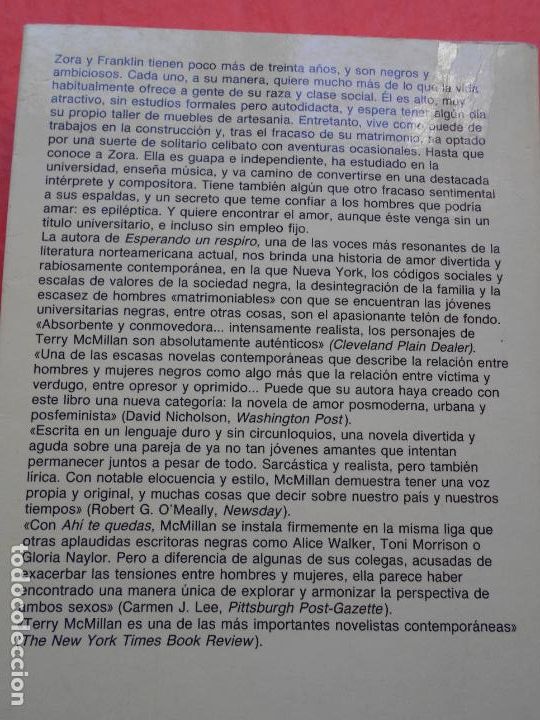 Libros de segunda mano: AH&Iacute; TE QUEDAS TERRY MCMILLAN - Foto 2