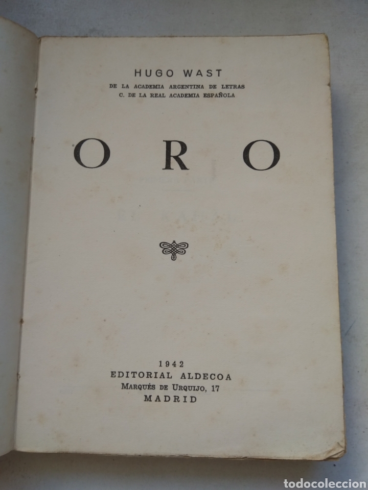 Libros de segunda mano: ORO/HUGO WAST - Foto 2