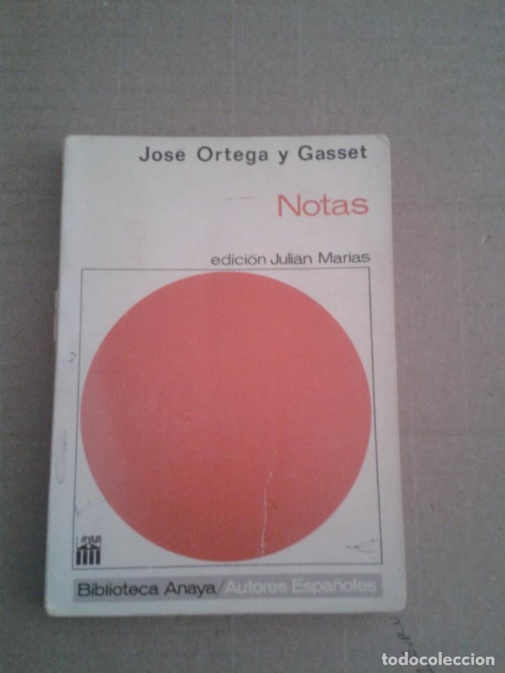 Libros de segunda mano: NOTAS. JOSE ORTEGA Y GASSET - Foto 1