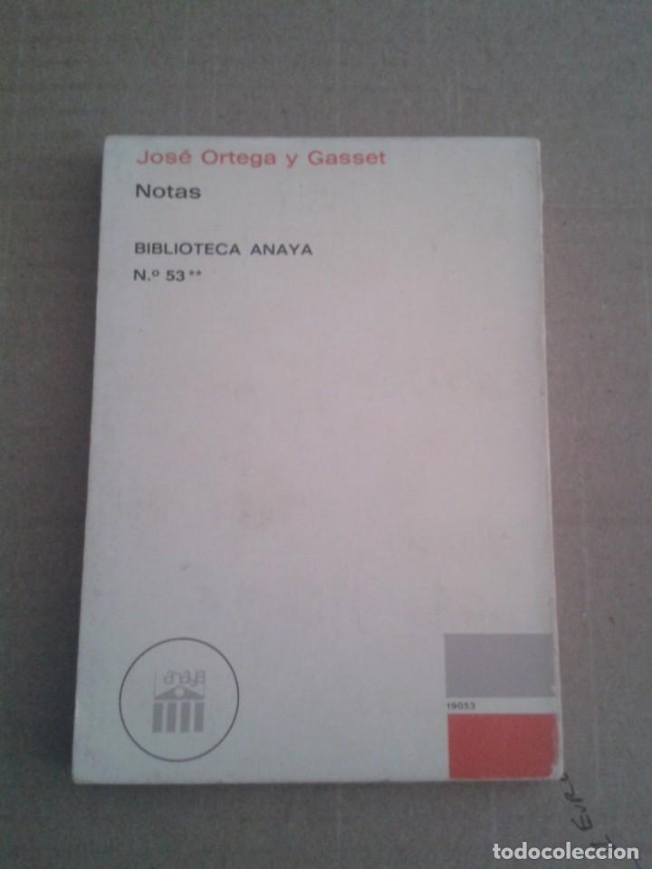 Libros de segunda mano: NOTAS. JOSE ORTEGA Y GASSET - Foto 2