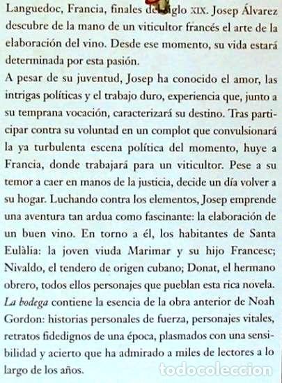 Libros de segunda mano: LA BODEGA - NOAH GORDON - ED. ROCA 2007 - VER DESCRIPCI&Oacute;N E INDICE - Foto 2