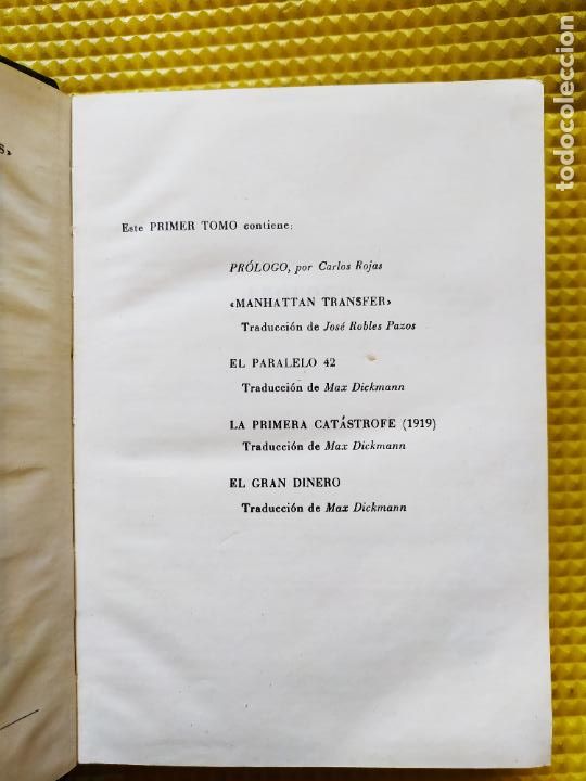 Libros de segunda mano: NOVELAS JOHN DOS PASSOS 2 TOMOS - Foto 4