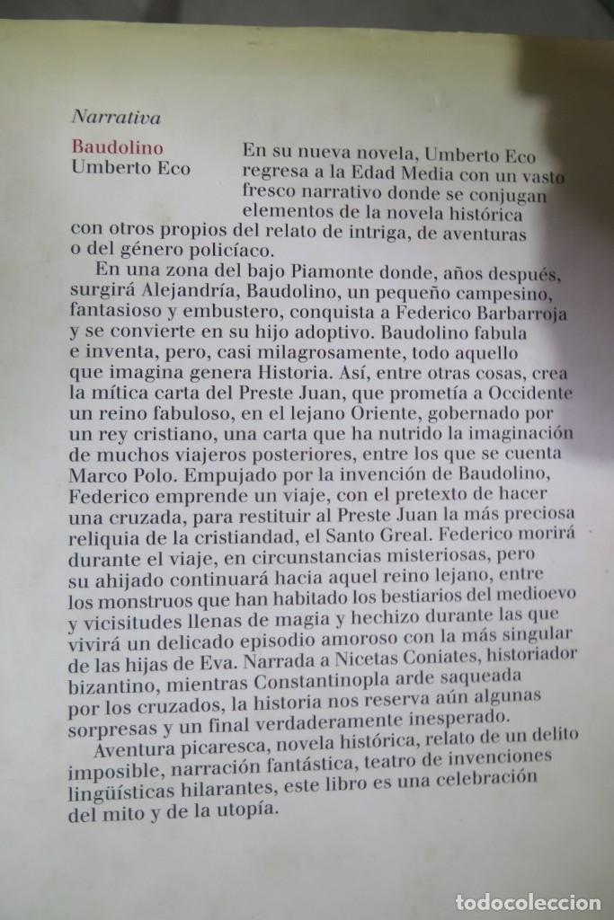 Libros de segunda mano: BAUDOLINO. ECO - Foto 3