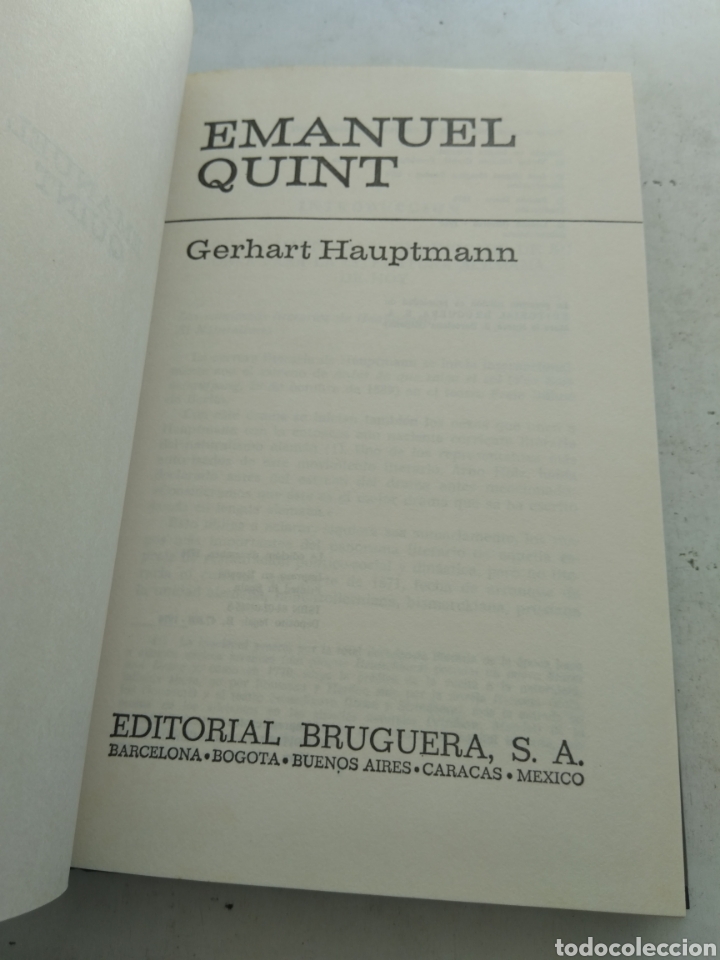 Libros de segunda mano: EMANUEL QUINT/GERTHART HAUPTMANN - Foto 2