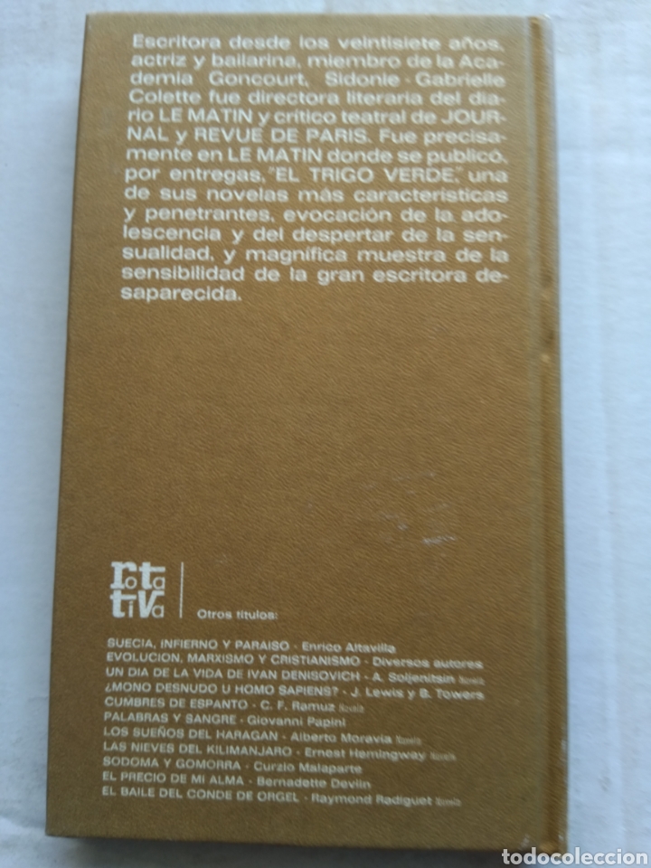 Libros de segunda mano: EL TRIGO VERDE/COLETTE - Foto 4