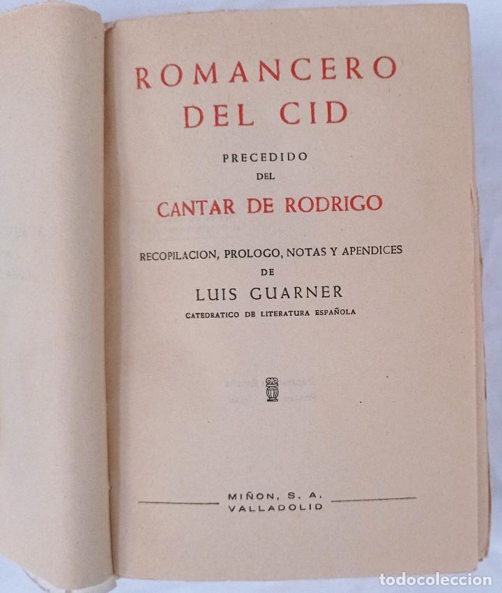 Libros de segunda mano: ROMANCERO DEL CID. Edici&oacute;n de LUIS GUARNER - Foto 3